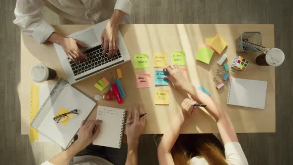 Business People Working in Modern Office Together Top View alt
