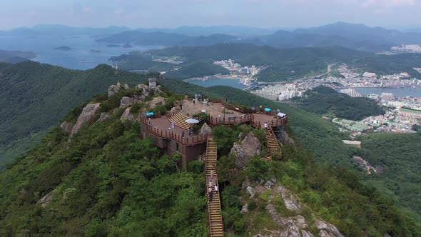 4K Aerial Drone Footage View of Mireuk Mountain alt