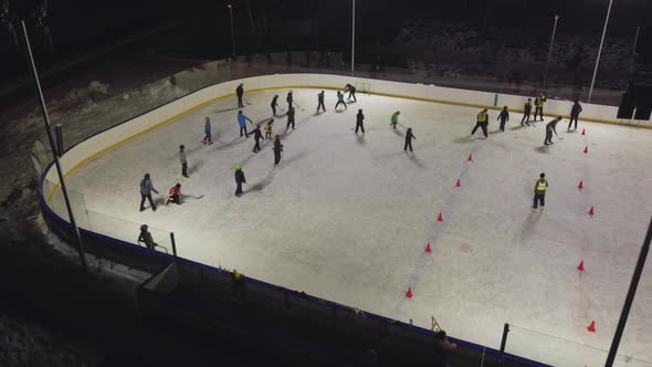 Sport On The Evening Rink
