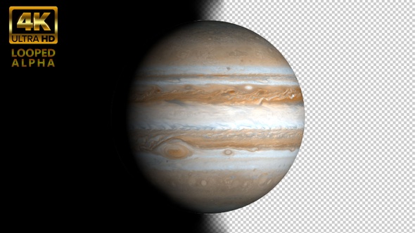 Jupiter Rotating 4k Seamless Loop With Alpha Channel alt