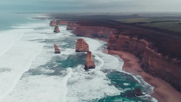 Magnificence of The Twelve Apostles at Sunset Port Campbell National Park Australia alt