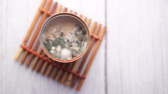 Mildew in a Canned Food Spoiled Products alt