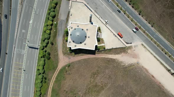 Aerial Road and Modern Mosque alt