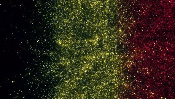 Belgium Flag With Abstract Particles