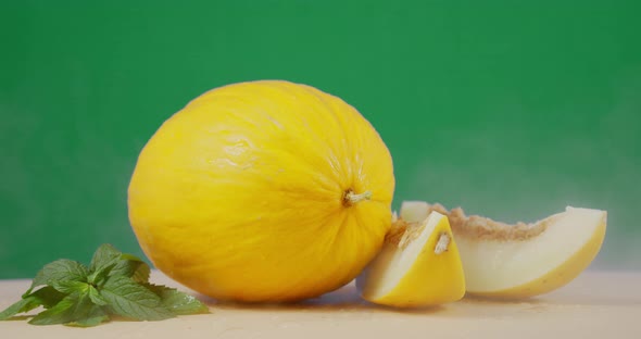 Fresh Ripe Melon with a Cool Steam.  alt