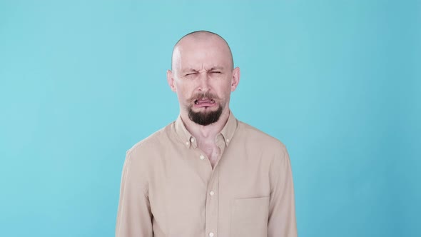 Disgust Face Gross Grimace Unhappy Man Gif Loop alt