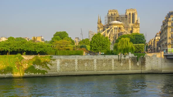 Seine River and the Repair of Notre Dame after the Fire