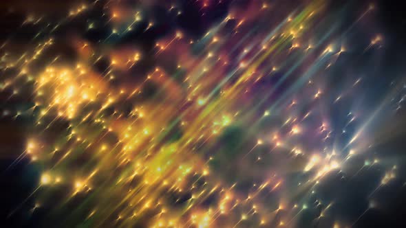 Colorful Floating Lights Space Moving Loop Background