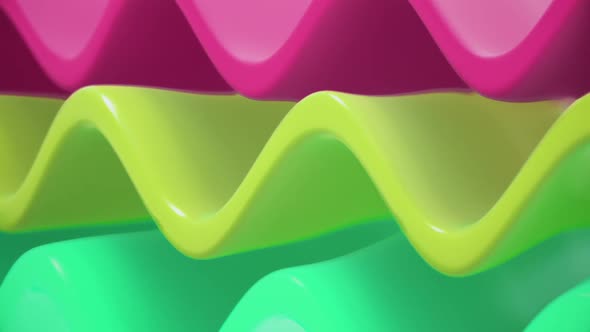 Colorful 3d Cartoon Waves V3