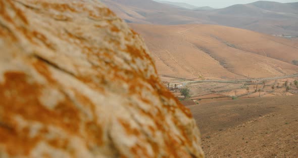 Desert Landscape Near Mirador De Las Penitas and Montana De Melindraga at Sunset Fuerteventura alt