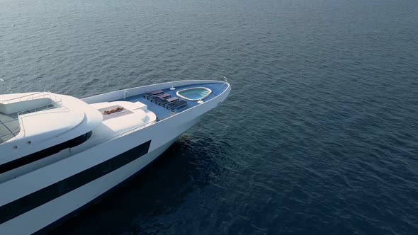 Woman on Luxury Private Yacht in Maldives Ocean