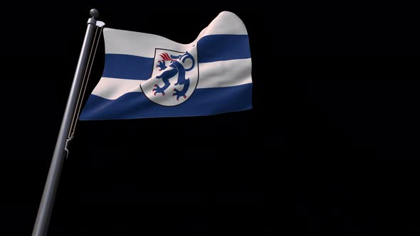 Ingolstadt  City Flag (Germany9  With Alpha Channel 4K alt