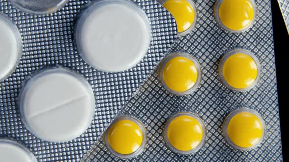 Close Up Of Many Different Pills