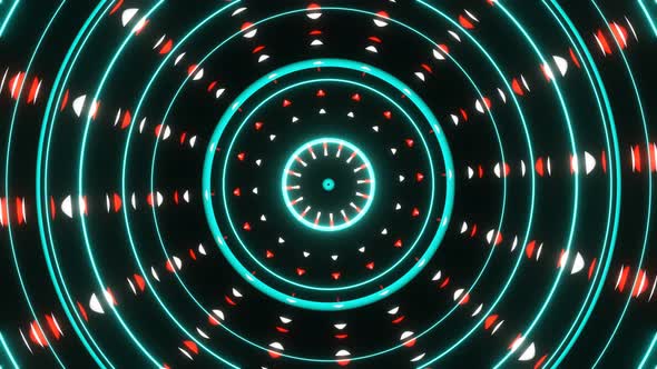 Pulsation of Divergent Abstract Circles of Bright Lights alt