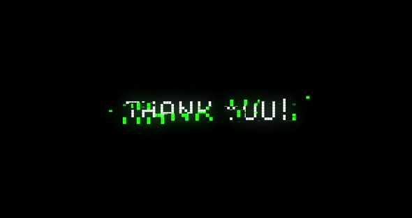 Thank You text flickering against black background by vectorfusionart
