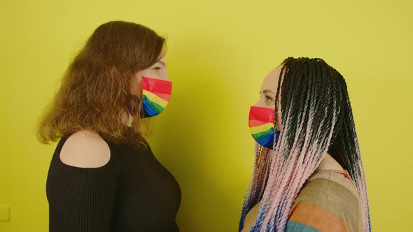 Young Woman with Senegalese Pigtails Looking at Camera alt