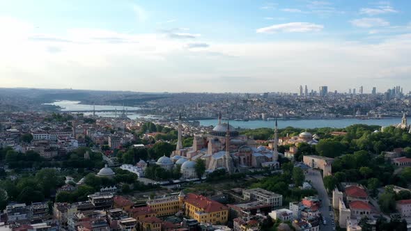 Istanbul City Sea And Hagia Sophia Hyperlapse 