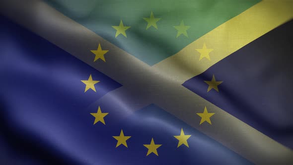 EU Jamaica Flag Loop Background 4K