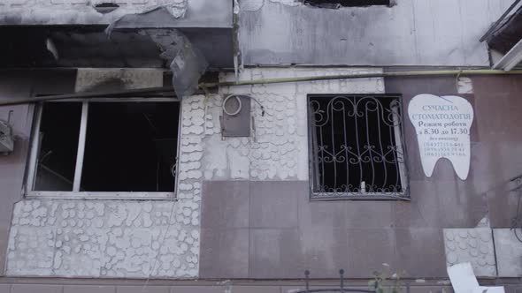 War in Ukraine  Destroyed Building in Borodyanka Bucha District alt