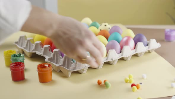 Box with Colorful Easter Eggs