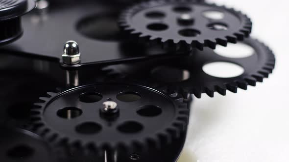 Black Cogwheel Gears Rotation 27 alt