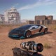 4K fake shooter and racing gameplay. Getting to the city through the desert at daytime - VideoHive Item for Sale