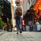 Young woman with a backpack on vacation in Istanbul - VideoHive Item for Sale