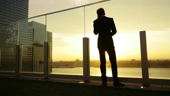 Corporate Business Sales Person Having a Phone Conversation alt