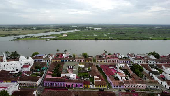 drone side of downtown tlacotalpan veracruz alt