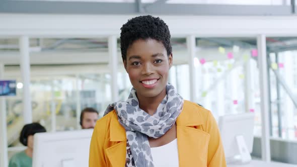 Portrait of a female manager alt