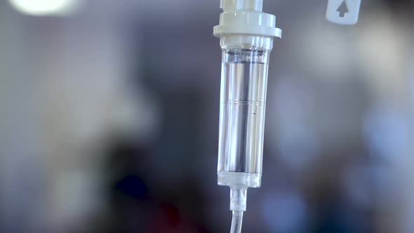 Saline drip in a hospital operating theatre
