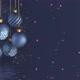Merry Christmas And Happy New Year Blue With Realistic Golden Christmas Balls - VideoHive Item for Sale