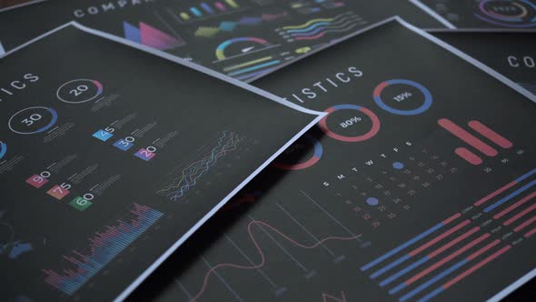 Financial Business Graph Slider Shot 4k alt