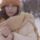 Young Woman Outdoors on Cold Winter Day - VideoHive Item for Sale