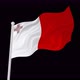 Malta Flag Wavy Animated On Black Background - VideoHive Item for Sale