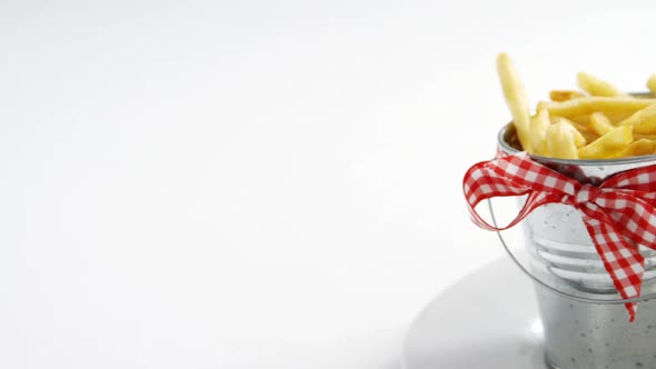 Snacks with ketchup in plate alt