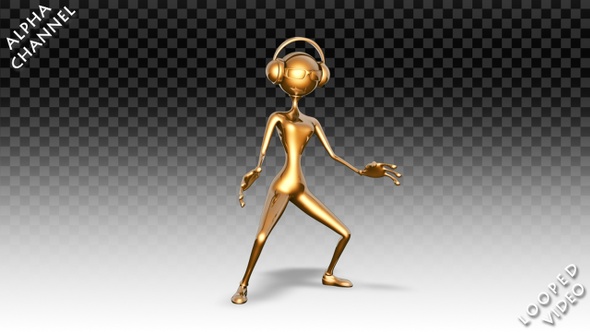 3D Gold Woman - Cartoon Beat Dance alt