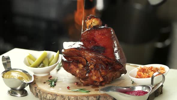 Oiling and Burning Lamb Shank alt