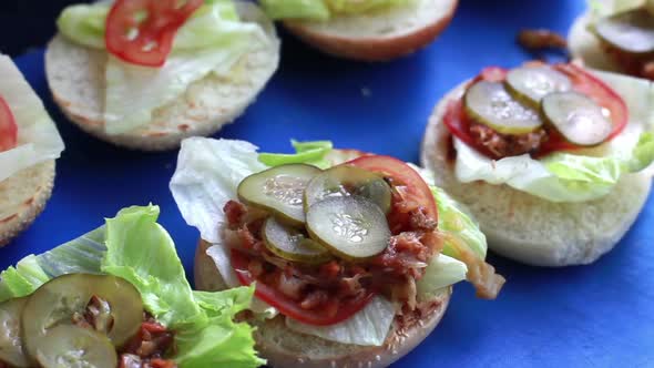 Classic Grilled Burgers on the Street Food Festival alt