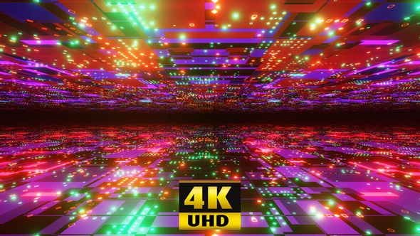 A Neon Glittering Tunnel 4K alt
