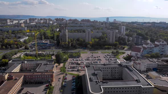 Aerial View. The City Is a Garden Designed During the Time of Socialism. Large Spaces and alt