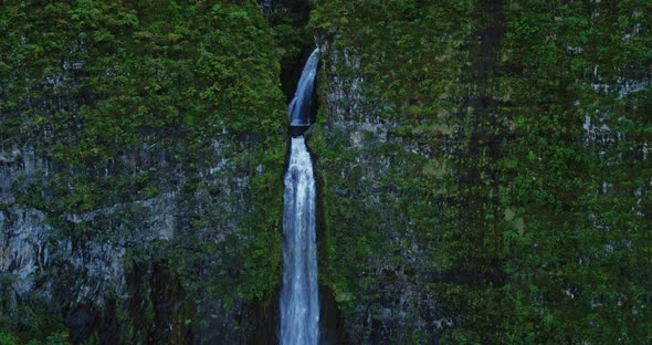 Aerial View of Waterfall on Kauai alt