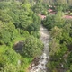 Aerial view of river, chalet and jungle in Pahang - VideoHive Item for Sale