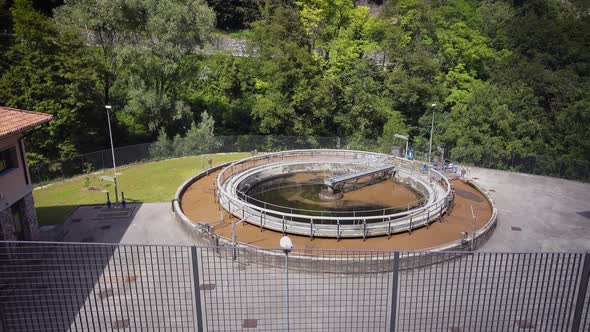 Top View of Recirculation Solid Contact Clarifier Sedimentation Tank alt