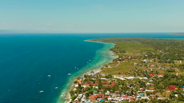 The Coast of the Island of Cebu, Moalboal, Philippines. alt