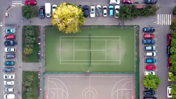 Tennis Court in the City