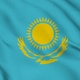 Kazakhstan Flag Waving Slowly Looped - VideoHive Item for Sale
