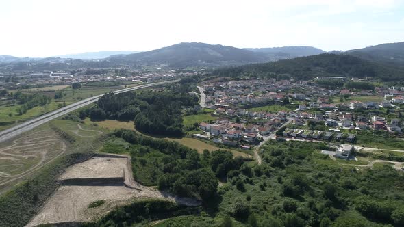 Aerial View of Houses in Rural Residential Area alt