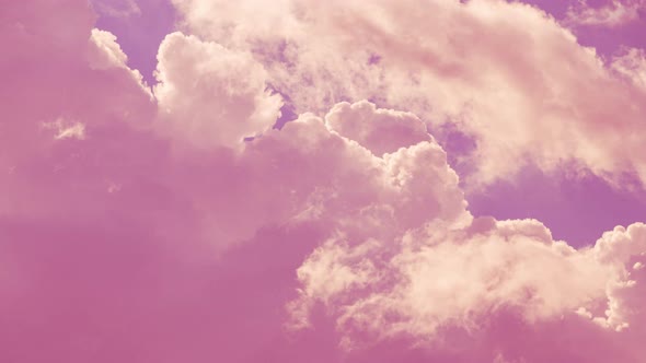 Pink Magenta Fluffy Clouds Cloud Sky Moving In Cloudy Sky alt