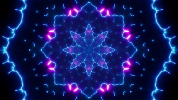 Blue Glittering Star Shape Light Background 4K Loop alt